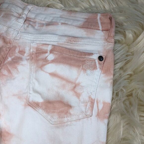 Jessica Simpson Forever Low Rise Pk/Wht Tie Dye 28 - Picture 5 of 9